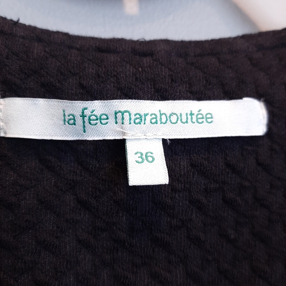 LA FEE MARABOUTEE Cropped Zip Front Blazer Jacket Fitted Collarless Textured - Picture 13 of 16